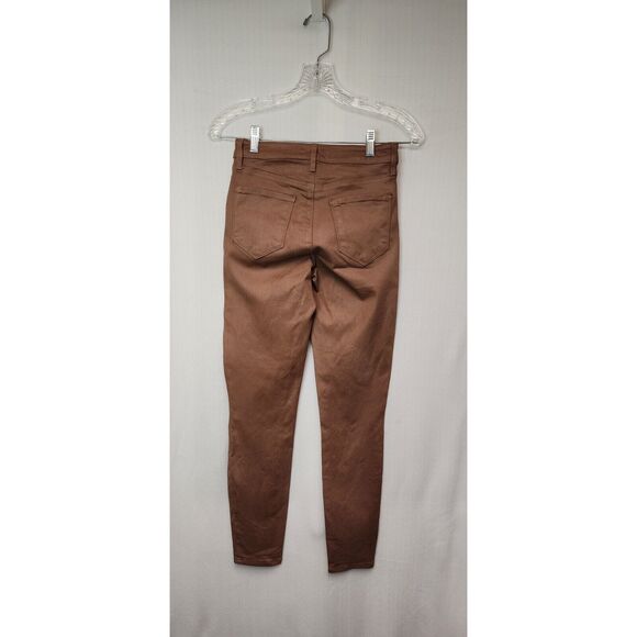 L’Agence Margot High Rise Coated Skinny Ankle Jeans Java Coated Size 25 /XXS - Picture 4 of 7